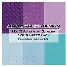 Simply Stated design - Papier 12x12 Solids de la collection Amethyst Garden