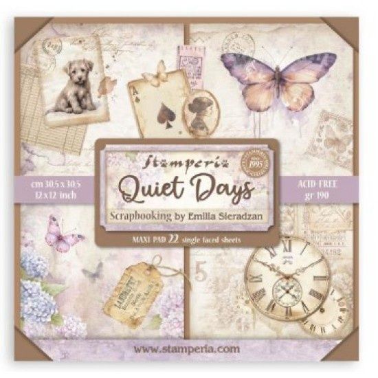 Stamperia - Papier 12x12 Maxi pad Quiet Days