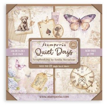 Stamperia - Papier 8x8 Maxi Quiet Days, 22 pages