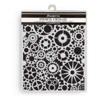 Stamperia - Stencil Voyages Fantastiques «Gears» 8" X 10"