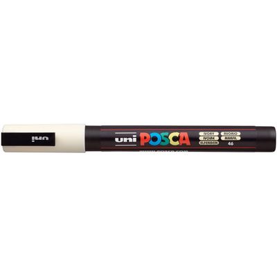 POSCA - Marqueur «Peinture acrylique» couleurs «Blanc» 3M 1 pièce