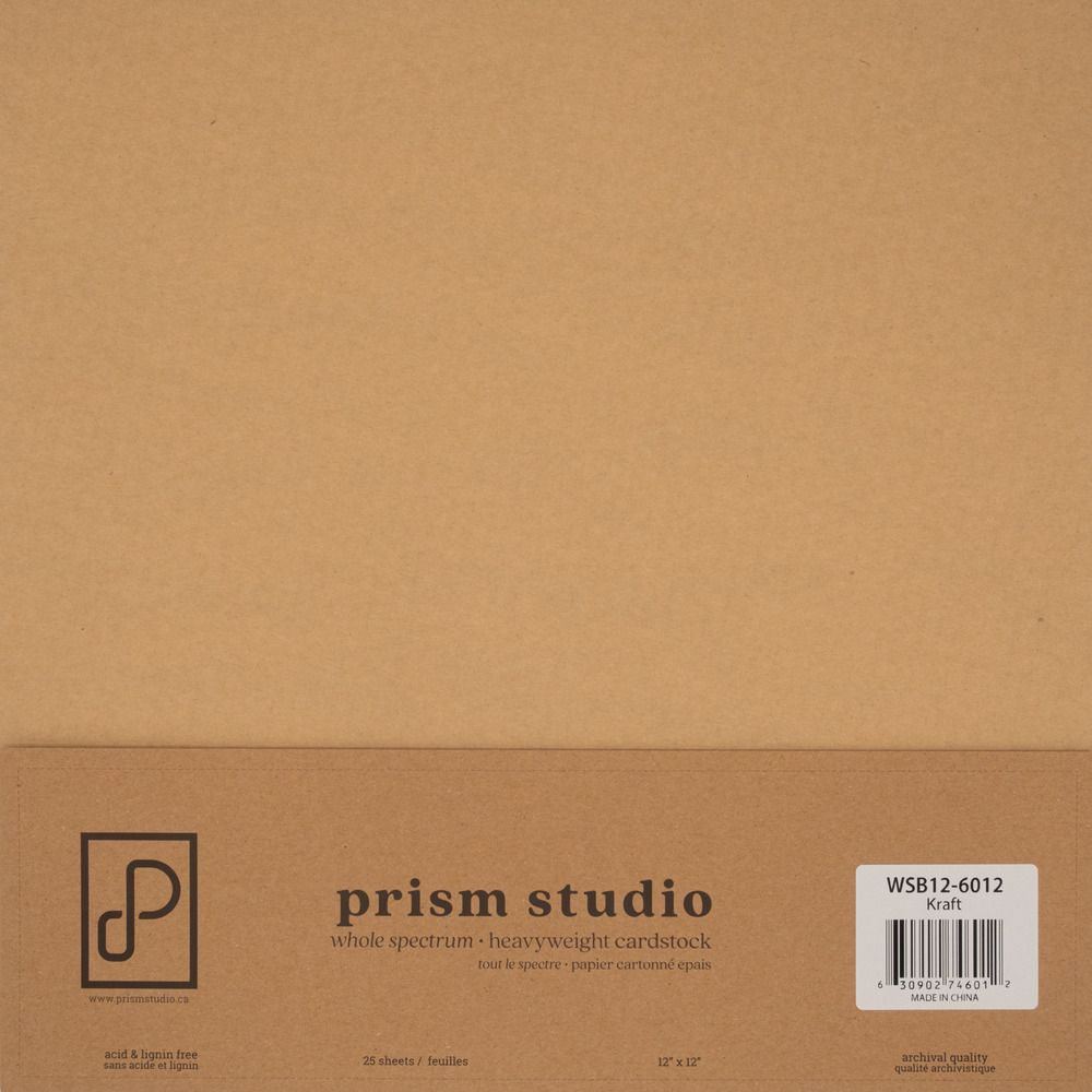 Prism Studio - Cardstock 12"X12" Kraft 25 cartons