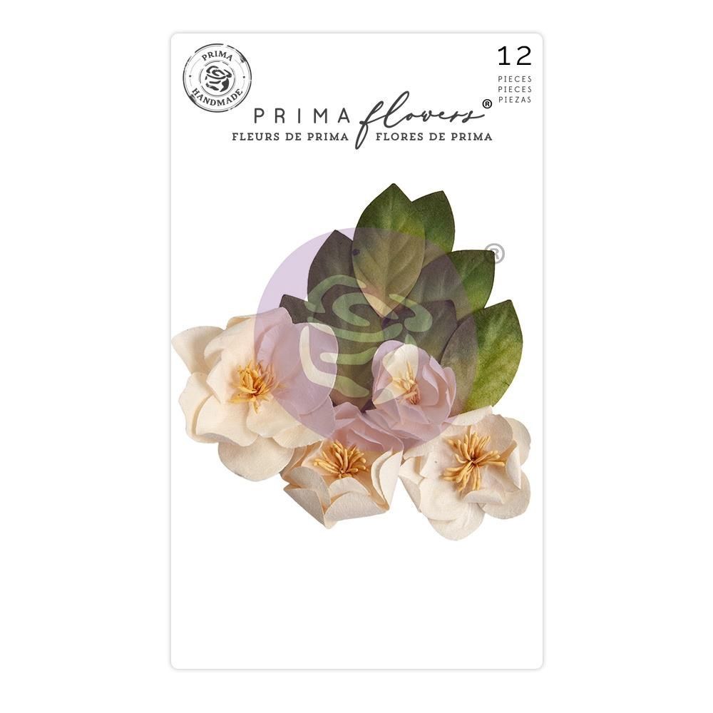 LIQUIDATION-Prima Flowers - Collection Mulberry Paper «Magnolia» 12 pièces(Le prix indiqué est déjà réduit à 50%)