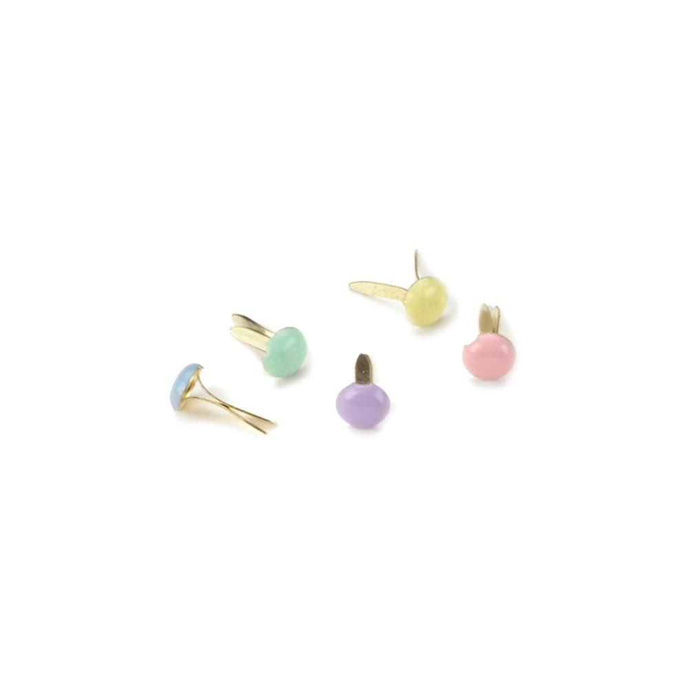 Mini attaches parisiennes «pastels» 3mm 100 / Pkg