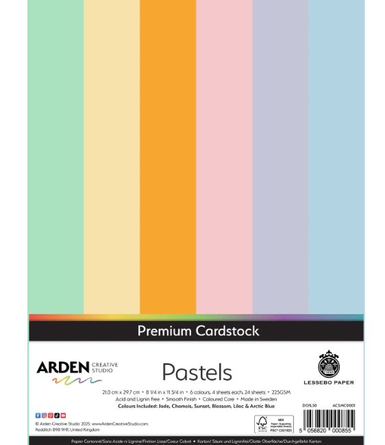 Arden Creative Studio - Papier 8,5"X11" Premium Cardstock Pastel