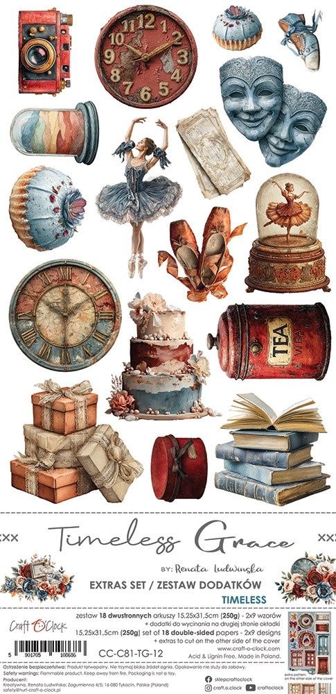 Craft O Clock - Éphémèras à découper Éléments Timeless Grace