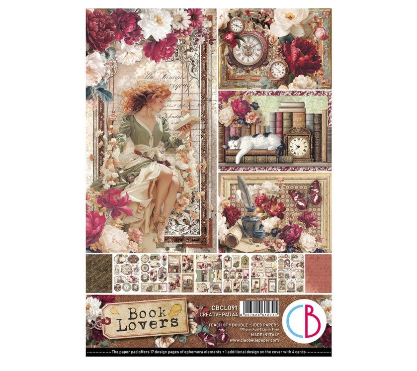 Ciao Bella - Papier 8,5x11 et Éphémèras Book Lovers, 17 pages