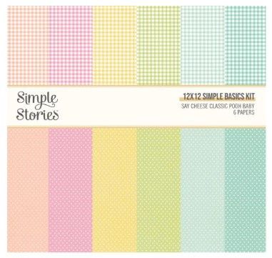 Simple Stories - Papier 12X12 Solids Say Cheese Classic Pooh Baby