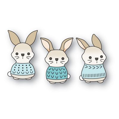Poppy - Ensemble de dies modèle «Nordic Bunny Trio»
