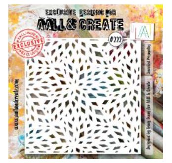 AALL &amp; CREATE - Stencil «Jewelled prismatics» #222