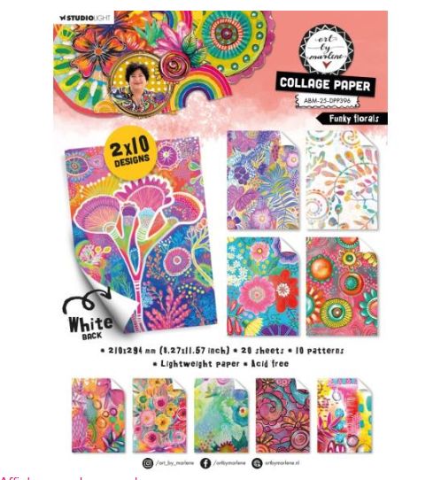 Art By Marlene - Papier Collage Funky Florals