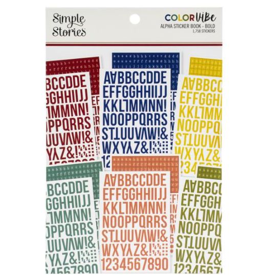 Simple Stories Color Vibe Alpha Sticker Bold