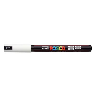POSCA - Marqueurs de peinture acrylique» couleurs «Pointe extra-fine Blanc 0.7 mm» 1 pièce