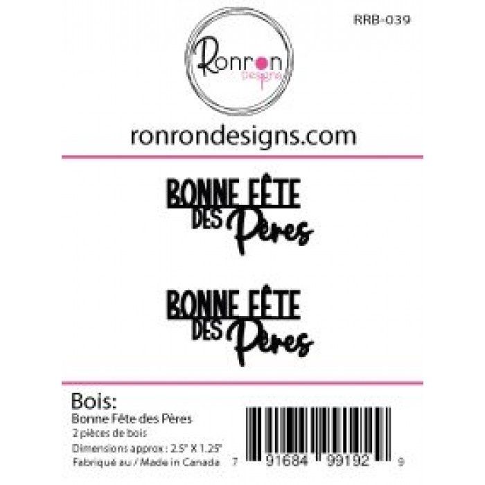 Ronron Designs - Embellissements en bois «Bonne fête des pères»