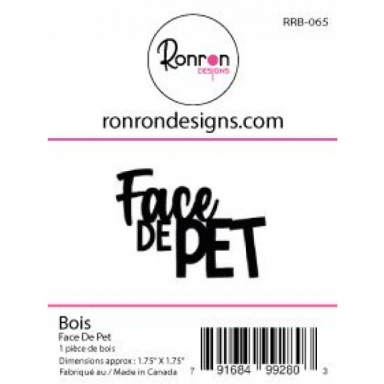 Ronron Designs - Embellissements en bois «Face de Pet»