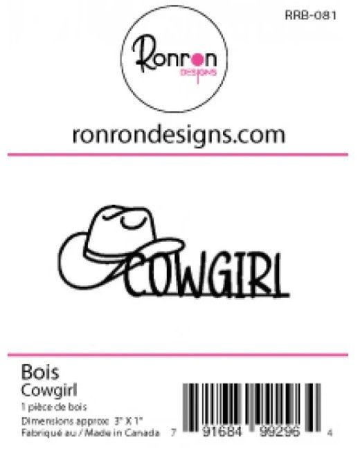 Ronron Designs - Embellissements en bois «Cowgirl»