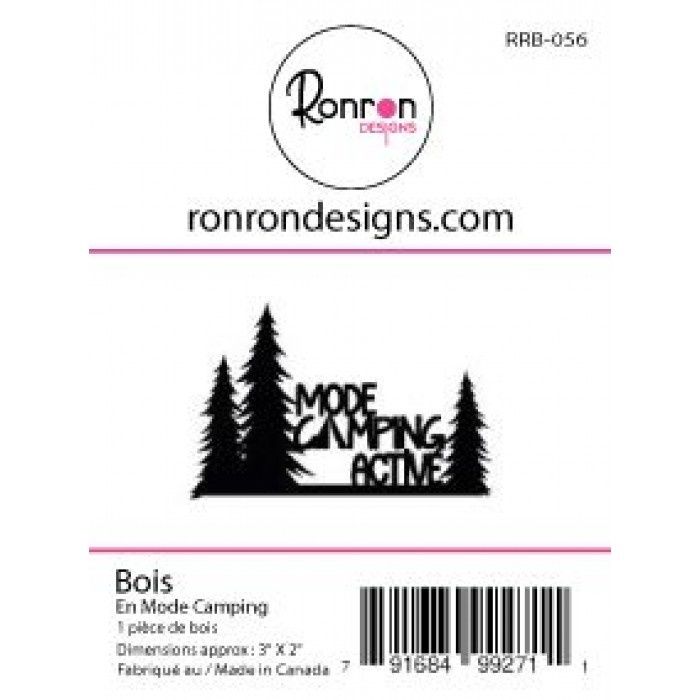Ronron Designs - Embellissements en bois «Mode Camping activé»