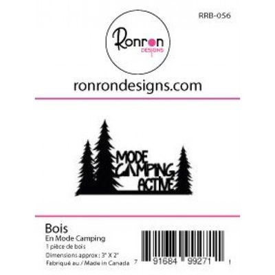 Ronron Designs - Embellissements en bois «Mode Camping activé»