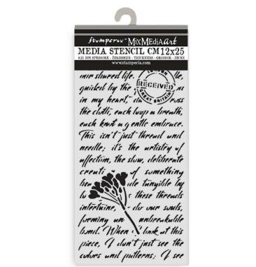 Stamperia - Stencil Manuscrit Quiet Days