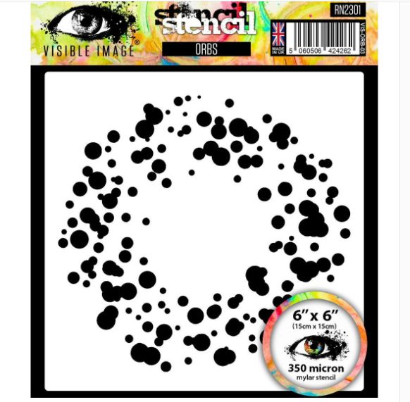 Visible Image - Stencil «Orbs» 6" X 6"