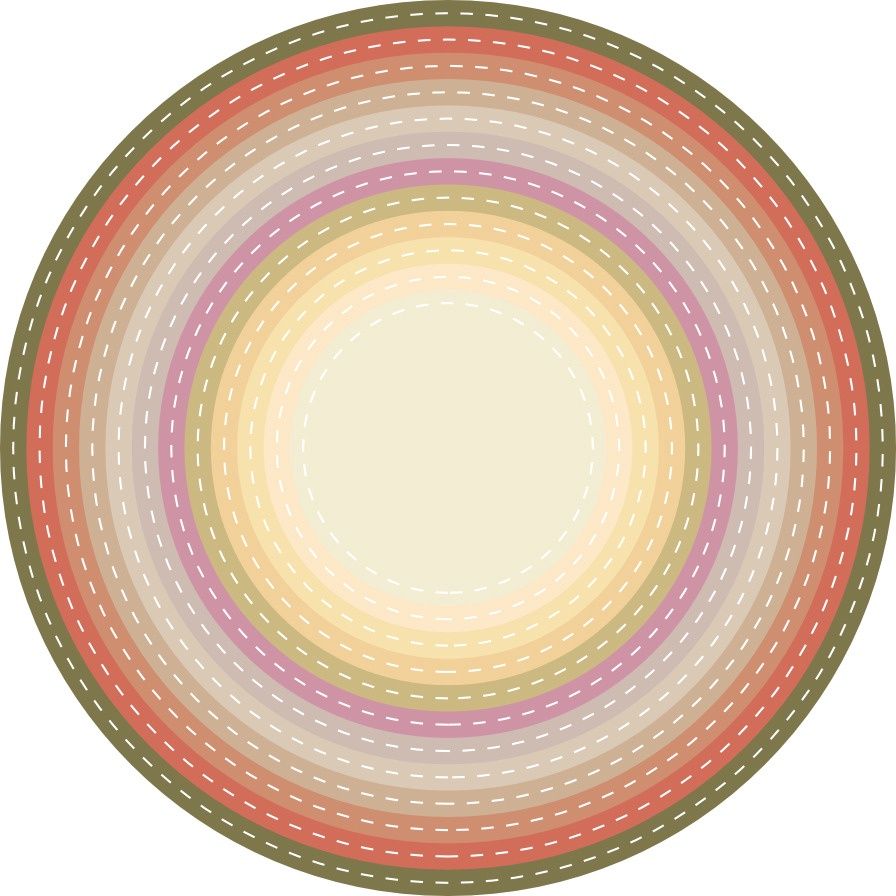 Prism - Dies modèle « Nesting Stitched Circles» 12 pcs