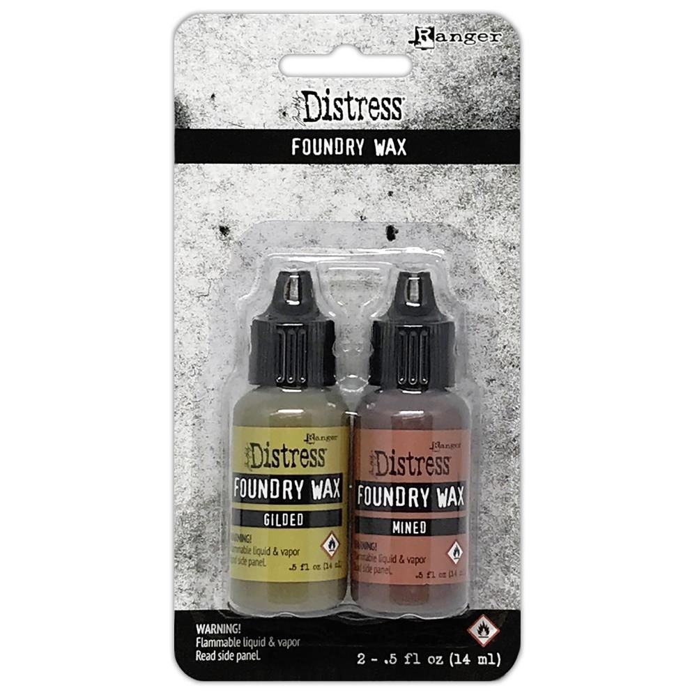 Ranger - Ensemble «Gilded &amp; Mined » Tim Holtz Foundry Wax .5oz 2/Pkg