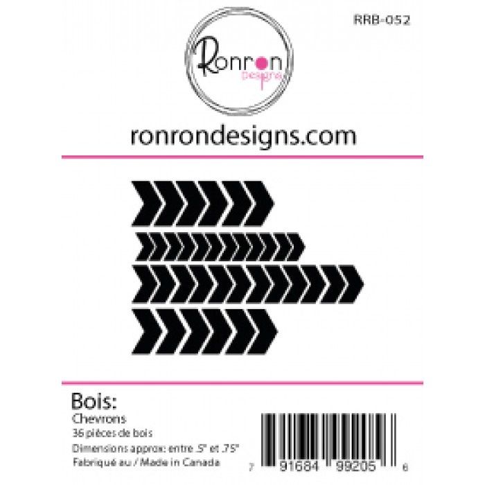 Ronron Designs - Embellissements en bois «Chevrons»