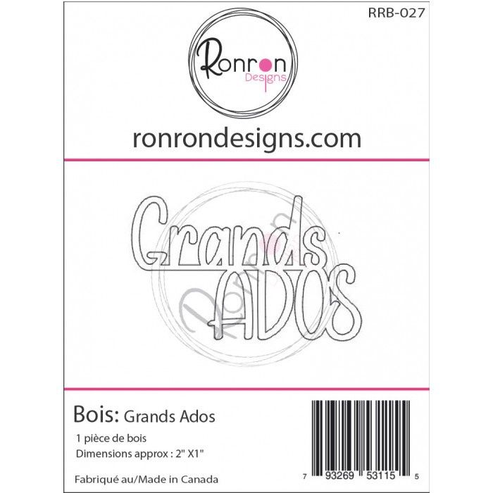 Ronron Designs - Embellissements en bois «Grands Ados»