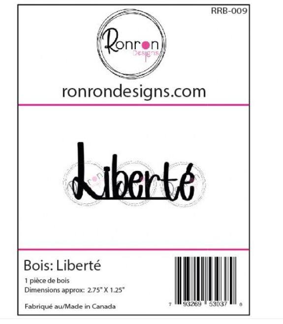 Ronron Designs - Embellissements en bois «Liberté»