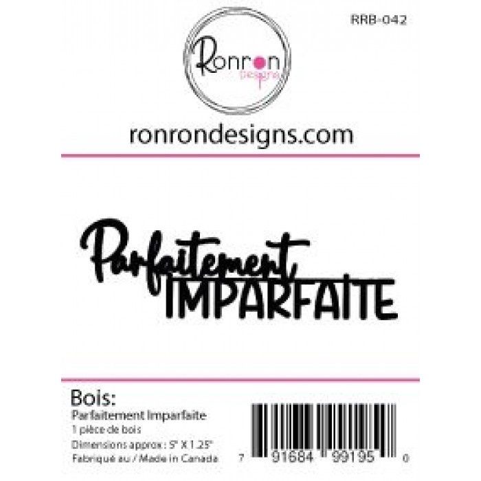 Ronron Designs - Embellissements en bois «Parfaitement imparfaite»