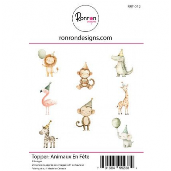 Ronron Designs - Topper «Animaux en Fête»