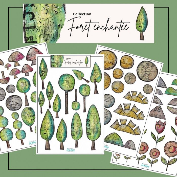 Ronron Designs - Éphémèras à découper «Fôrêt enchantée»