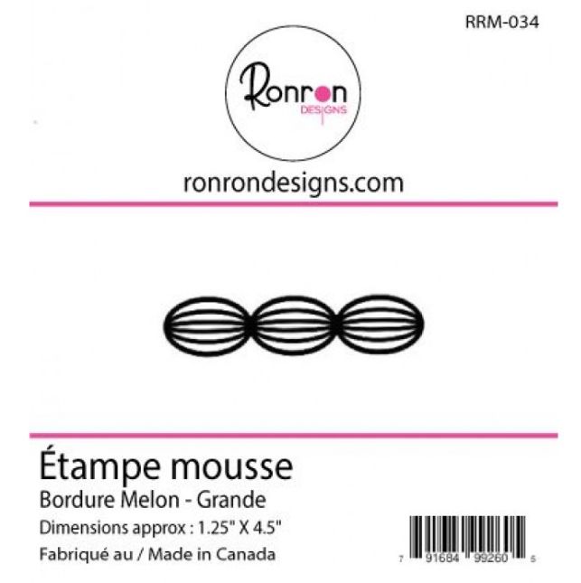 Ronron Designs - Étampes en mousse «Bordure Melon grande»
