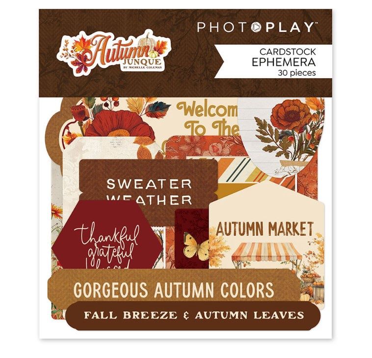 PhotoPlay - Éphémèra «Autumn Junque» 30 pièces