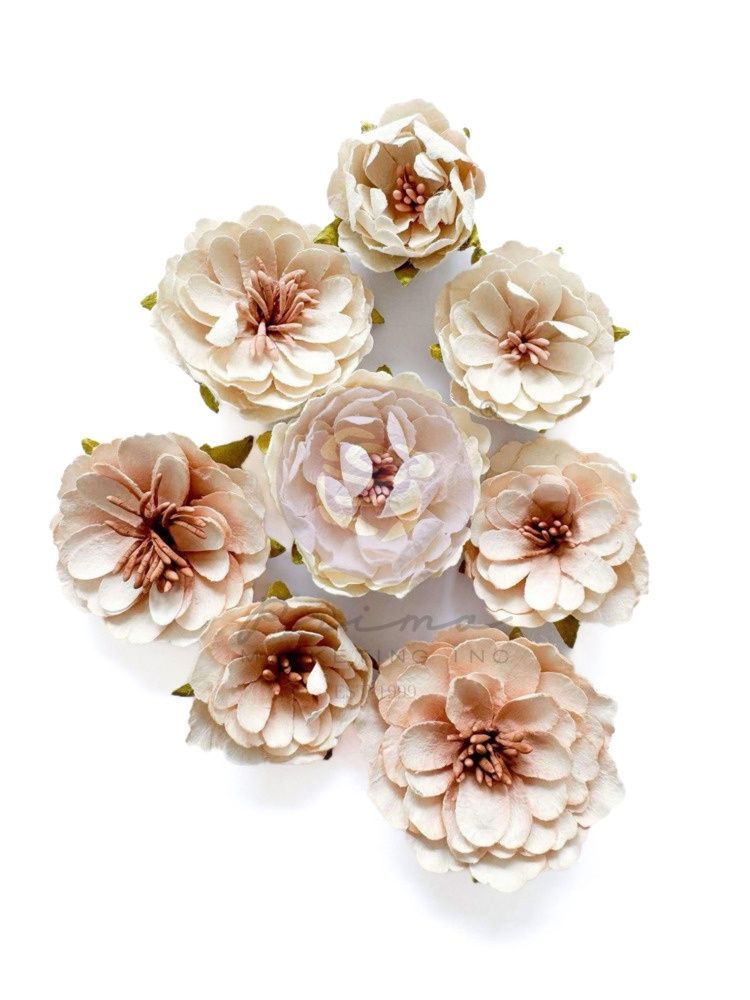 Prima Flowers - Collection Mulberry Paper «A Mermaid's Tale/Sandy Walks» 8 pièces