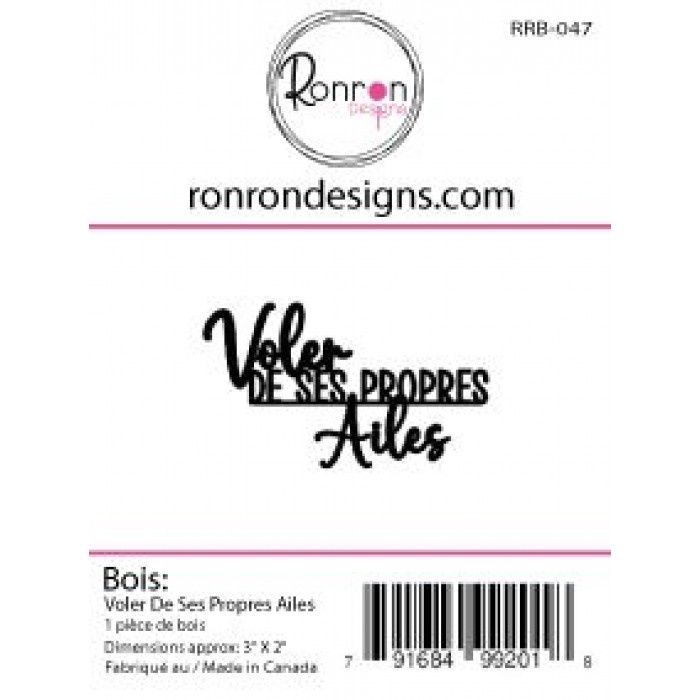 Ronron Designs - Embellissements en bois «Voler de ses propres ailes»