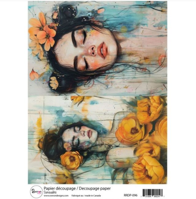 Ronron Designs - Papier de riz «Sensualité» 8.25" X 11.75"