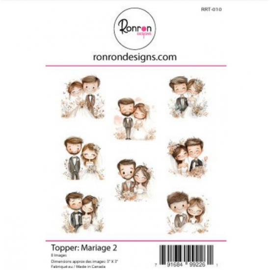 Ronron Designs - Topper «Mariage 2»
