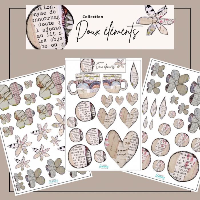Ronron Designs - Éphémèras à découper «Doux éléments»