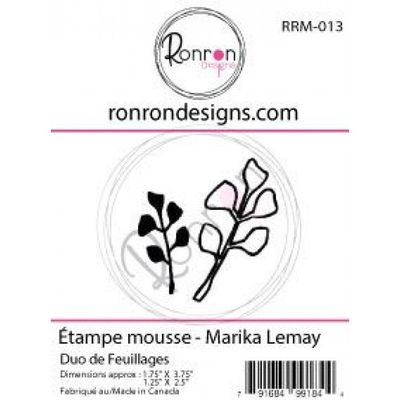 Ronron Designs - Étampes en mousse «Duo de feuillages»