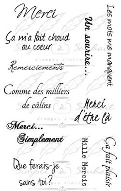 Simple à souhait - Étampes Merci