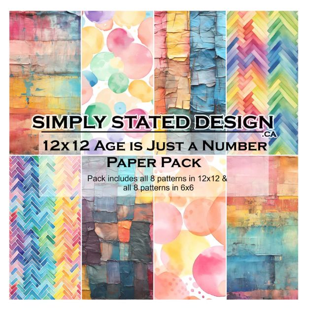 Simply Stated Design - Papier 12" X 12" «Age is Just a Number»