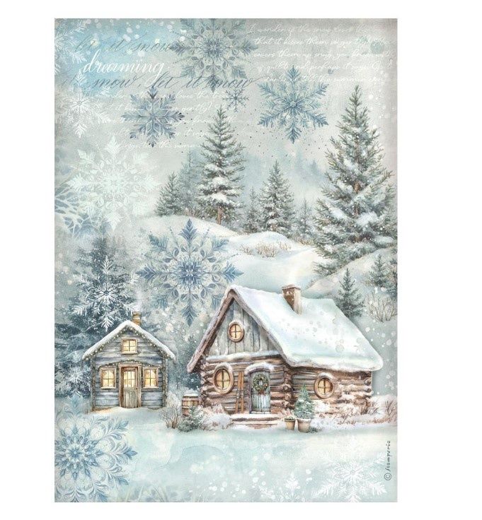 Stamperia - Papier de riz collection la maison du hibou «Cottage»