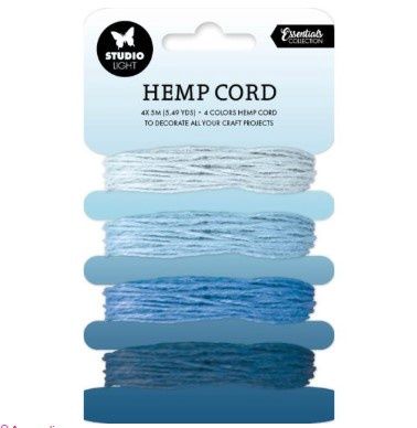 Studio Light - Corde de chanvre Rose «Nuances de Bleu»