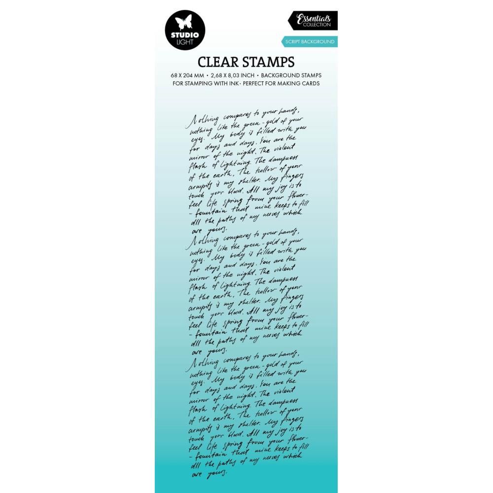 Studio Light - Estampe collection Essentials «Script Background» #618