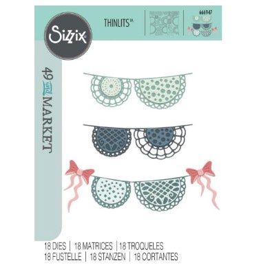 Szzix et 49 and Market - Dies Thinlits Bannière en Napperon