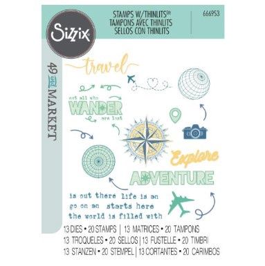 Szzix et 49 and Market - Dies Thinlits et étampes Explorateur en quête de voyages