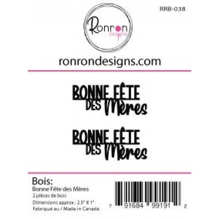Ronron Designs - Embellissements en bois «Bonne fête des mères»