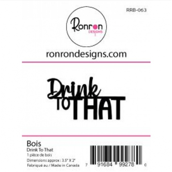 Ronron Designs - Embellissements en bois «Drink to That»