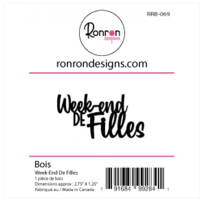 Ronron Designs - Embellissements en bois «Week-end de filles»